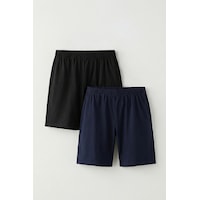 Elemge Pamuklu 2'li Erkek Pijama Şort Ince Compact Penye Siyah & Lacivert Cepli Rahat Kalıp Terletmez Likra Lacivert - Siyah Elemge Pamuklu 2'li Erkek Pijama Şort Ince Compact Penye Siyah & Lacivert Cepli Rahat Kalıp Terletmez Likra Lacivert - Siyah