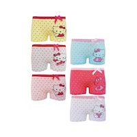 Dode Flora Neyl Kız Çocuk Karışık Kedicik Desenli Likralı Pamuklu 6 Lı Paçalı Boxer Karışık Dode Flora Neyl Kız Çocuk Karışık Kedicik Desenli Likralı Pamuklu 6 Lı Paçalı Boxer Karışık