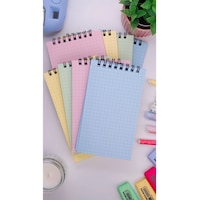 Dream Notes 9x15cm 8'li Kareli Not Defteri Seti - Renkli Kutu Sarı - Yeşil - Mavi - Pembe Dream Notes 9x15cm 8'li Kareli Not Defteri Seti - Renkli Kutu Sarı - Yeşil - Mavi - Pembe