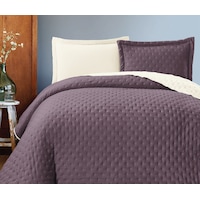 Gençev Home Soft Çift Renkli Battal Boy Yatak Örtüsü Seti Mürdüm-Krem 240 x 260 CM Mürdüm Gençev Home Soft Çift Renkli Battal Boy Yatak Örtüsü Seti Mürdüm-Krem 240 x 260 CM Mürdüm
