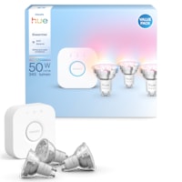Philips Hue Essential 3'lü Gu10 Spot Başlangıç Seti 345 Lumen Çok Renkli - Beyaz Philips Hue Essential 3'lü Gu10 Spot Başlangıç Seti 345 Lumen Çok Renkli - Beyaz