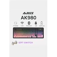 Ak980 3 Modlu Hot-swap Tft Ekranlı Mekanik Oyun Klavyesi-8.000 Mah Batarya Dinamik Rgb Ak980 3 Modlu Hot-swap Tft Ekranlı Mekanik Oyun Klavyesi-8.000 Mah Batarya Dinamik Rgb