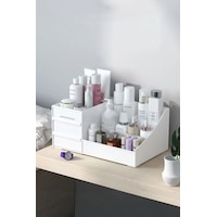 3 Katlı 2 Çekmeceli Ofis , Takı Makyaj Düzenleyici Organizer / Kozmetik Masüstü Düzenleme Kutusu Beyaz 3 Katlı 2 Çekmeceli Ofis , Takı Makyaj Düzenleyici Organizer / Kozmetik Masüstü Düzenleme Kutusu Beyaz