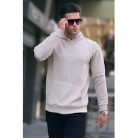 Madmext Bej Kapüşonlu Basic Sweatshirt 6014 Bej Madmext Bej Kapüşonlu Basic Sweatshirt 6014 Bej