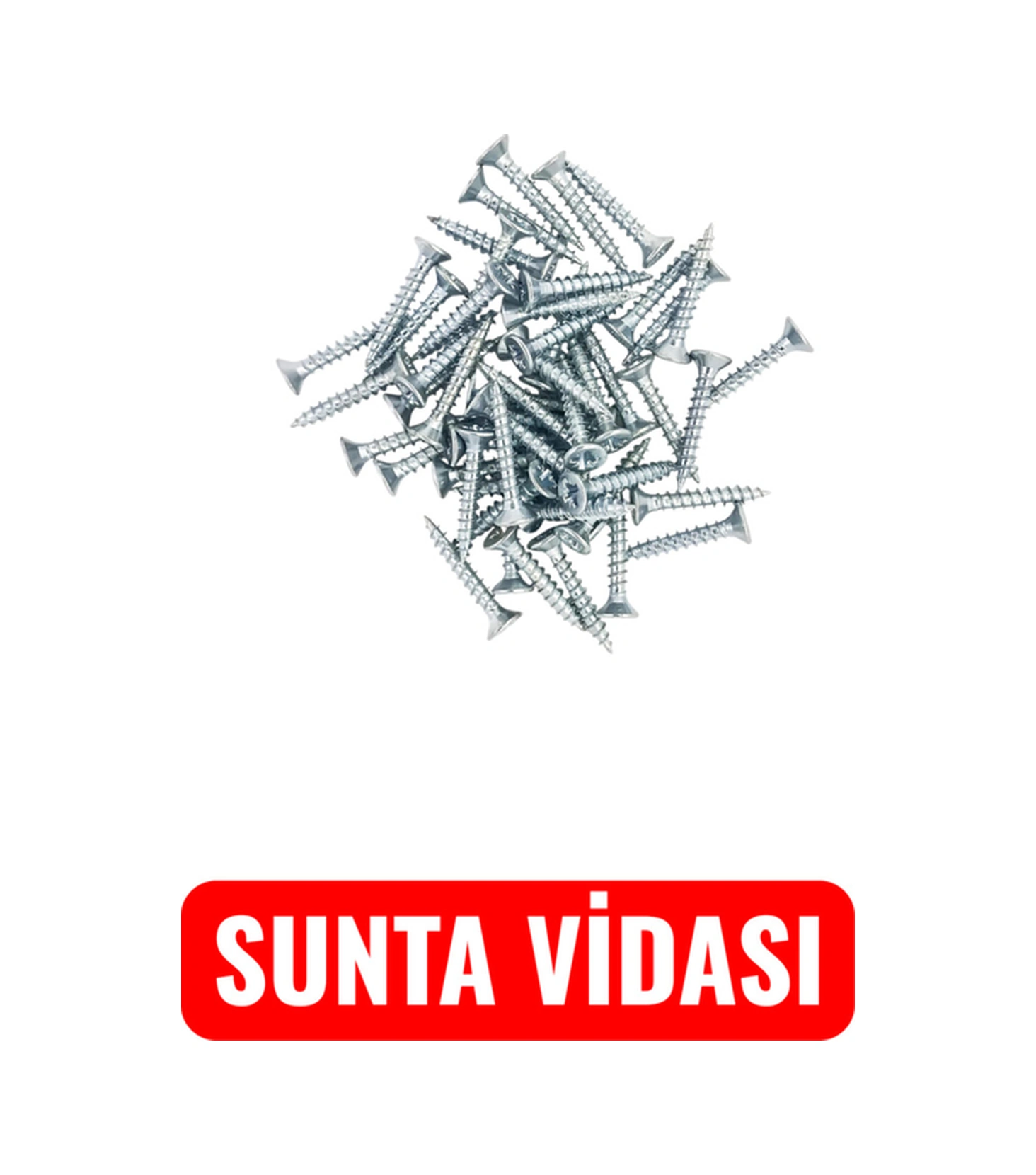 3,5x18 Sunta Mdf Ağaç Menteşe Ray Montaj Vidası 100 Adet - 3,5x18 Sunta Mdf Ağaç Menteşe Ray Montaj Vidası 100 Adet -