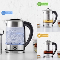 Karaca 2202 SUS304 Led Işıklı 1.8 L Cam Bitki Çayı Makinesi & Kettle Karaca 2202 SUS304 Led Işıklı 1.8 L Cam Bitki Çayı Makinesi & Kettle
