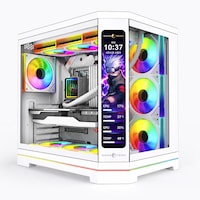 Gametech Vision V2 7x Argb Fanlı Lcd Ekranlı Oyuncu Bilgisayar Kasası Beyaz Gametech Vision V2 7x Argb Fanlı Lcd Ekranlı Oyuncu Bilgisayar Kasası Beyaz