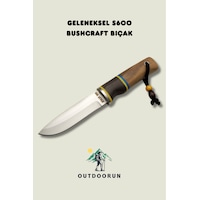 Geleneksel S600 Bushcraft Kamp Bıçak - 23 Cm Kahverengi Geleneksel S600 Bushcraft Kamp Bıçak - 23 Cm Kahverengi