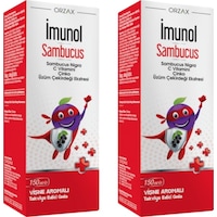 Orzax Imunol Sambucus Nigra Vişne Aromalı Şurup 2 x 150 ML Orzax Imunol Sambucus Nigra Vişne Aromalı Şurup 2 x 150 ML