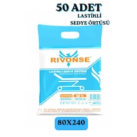 Yeni Nesil Beyaz Lastikli Sedye Örtüsü 80x240 50 Adet