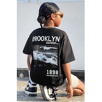 Uyguntarz Çocuk 1898 Brooklyn Pamuklu Tshirt Siyah Uyguntarz Çocuk 1898 Brooklyn Pamuklu Tshirt Siyah