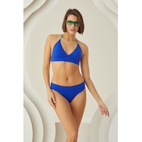 Loya Kadın Saks Mavi Nia Üçgen Tek Üst Bikini Saks Mavi Loya Kadın Saks Mavi Nia Üçgen Tek Üst Bikini Saks Mavi