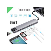8 In 1 4K Type C Usb 3.0 Hub Hdmı Rj45 Sdtf Adaptörü Hmxplus 8 In 1 4K Type C Usb 3.0 Hub Hdmı Rj45 Sdtf Adaptörü Hmxplus