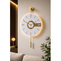 MetaQuartz Aksesuar Elite Kardelen Gold Çembersiz Model - Pilli Led Sistemi - Metal Duvar Saati MetaQuartz Aksesuar Elite Kardelen Gold Çembersiz Model - Pilli Led Sistemi - Metal Duvar Saati