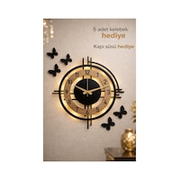 Pey Aksesuar Işıklı Ahşap Duvar Saati 48 Cm Dekoratif Modern Tasarım Sonomo 0240-keçe-şekilli-48cm Pey Aksesuar Işıklı Ahşap Duvar Saati 48 Cm Dekoratif Modern Tasarım Sonomo 0240-keçe-şekilli-48cm