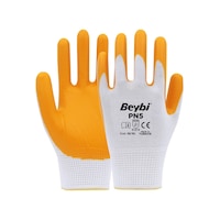 Beybi PN5 Nitril Kaplı Polyester İş Eldiveni - 12 Çift