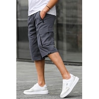 Madmext Füme Kargo Cep Erkek Gabardin Kapri Şort 6332-füme Füme Madmext Füme Kargo Cep Erkek Gabardin Kapri Şort 6332-füme Füme