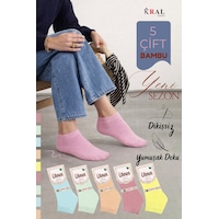 Kral Socks Kadın Bambu Patik 5 Adet Dikişsiz Görünmez Parfümlü Çorap Asorti Kral Socks Kadın Bambu Patik 5 Adet Dikişsiz Görünmez Parfümlü Çorap Asorti
