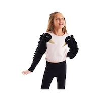 Denokids Mushi Kuğu Kız Triko Kazak Pembe - Siyah Denokids Mushi Kuğu Kız Triko Kazak Pembe - Siyah