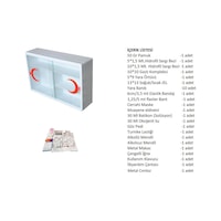Plastik Ecza Dolabı Lux Beyaz + İlkyardım İçerik Paketi Full Set