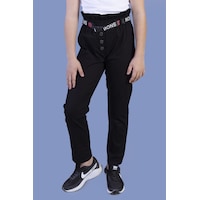 Toontoy Kız Çocuk Beli Lastikli Kemer Detaylı Pantolon Siyah Toontoy Kız Çocuk Beli Lastikli Kemer Detaylı Pantolon Siyah