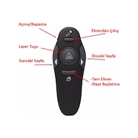 Kablosuz Lazer Sunum Kalemi Sunum Kumandası Kırmızı Lazer Pointer Kablosuz Lazer Sunum Kalemi Sunum Kumandası Kırmızı Lazer Pointer