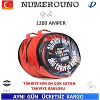 Akü Takviye Kablosu 50mm 1200 Amper 2.3 M Numereuno N11.38 Akü Takviye Kablosu 50mm 1200 Amper 2.3 M Numereuno N11.38
