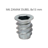 Metal Dübel Ahşap Mobilya Bağlantı Zamak Vida Yuvası M6 8X10 10 Adet Metal Dübel Ahşap Mobilya Bağlantı Zamak Vida Yuvası M6 8X10 10 Adet