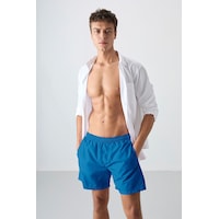 Tommylife Saks Hızlı Kuruyan Standart Fit Erkek Deniz Şortu - 81237 Tommylife Saks Hızlı Kuruyan Standart Fit Erkek Deniz Şortu - 81237
