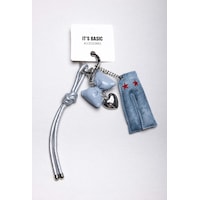 Mavi Çoklu Obje Charm Anahtarlık Telefon Denim Ve Çanta Aksesuarı Mavi Çoklu Obje Charm Anahtarlık Telefon Denim Ve Çanta Aksesuarı