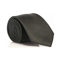 Gaffy Siyah Slim Fit Düz Renk Dokuma Kravat / DDK-08 Siyah