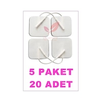 Kablolu/Soketli Tens Pedi. Elektrodu 5Cm X 5Cm 5 Paket 20 Adet