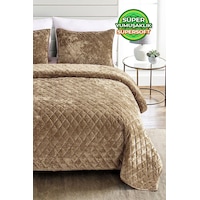 Evlen Home Kapitone Kadife Yatak Örtüsü Seti Tek Kişilik Supersoft Yumuşak Elyaf Dolgulu 2 Parça Evlen Home Kapitone Kadife Yatak Örtüsü Seti Tek Kişilik Supersoft Yumuşak Elyaf Dolgulu 2 Parça