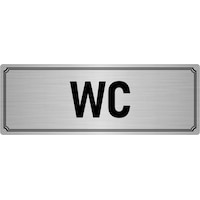 Metal Yönlendirme Levhası, Departman Kapı İsimliği Wc 7x20 cm Gümüş Renk Metal Yönlendirme Levhası, Departman Kapı İsimliği Wc 7x20 cm Gümüş Renk