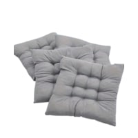 Rual 4 Lü Sandalye Minderi Bağcıklı, Çökme Yapmaz Sünger Dolgulu, Yıkanabilir 40x40 Cm Açık Gri Rual 4 Lü Sandalye Minderi Bağcıklı, Çökme Yapmaz Sünger Dolgulu, Yıkanabilir 40x40 Cm Açık Gri
