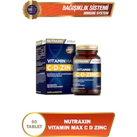 Nutraxin Vitamin Max C D Zinc 60 Tablet - Zaman Salınımlı Nutraxin Vitamin Max C D Zinc 60 Tablet - Zaman Salınımlı