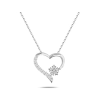 Brezza Lusso Jewelry 925 Ayar Gümüş Zirkon Taşlı Kar Tanesi Kalpli Kadın Gümüş Kolye 45 CM Brezza Lusso Jewelry 925 Ayar Gümüş Zirkon Taşlı Kar Tanesi Kalpli Kadın Gümüş Kolye 45 CM