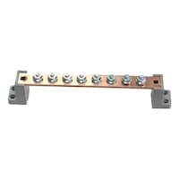 Meepo 20x4mm, 8 Civatalı Faz nötr Ayaklı Bakır Bara 250 amper AC DC Solar Bara Busbar Meepo 20x4mm, 8 Civatalı Faz nötr Ayaklı Bakır Bara 250 amper AC DC Solar Bara Busbar