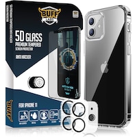 Buff Apple Uyumlu iPhone 11 Avantaj Paket - Air Hybrid Kılıf + Ekran Koruyucu + Lens Koruyucu Anti Hacker Koyu Siyah Buff Apple Uyumlu iPhone 11 Avantaj Paket - Air Hybrid Kılıf + Ekran Koruyucu + Lens Koruyucu Anti Hacker Koyu Siyah