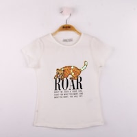 Toontoy Kids Toontoy Kız Çocuk Leopar Baskılı Pullu Tişört Ekru Toontoy Kids Toontoy Kız Çocuk Leopar Baskılı Pullu Tişört Ekru