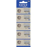 Supex Cr1220 3V Lityum Blister Pil 5'li Supex Cr1220 3V Lityum Blister Pil 5'li