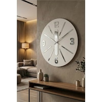 Beyaz Renk Hediyelik Ahşap Dekoratif 50cm Farklı Desenli Duvar Sa Beyaz Renk Hediyelik Ahşap Dekoratif 50cm Farklı Desenli Duvar Sa