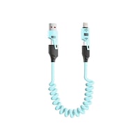 Usb Type C Lightning 4'ü 1 Arada 65w Pd Hızlı Şarj Data Kablosu 1.5m Spiral Çevirici Usb Type C Lightning 4'ü 1 Arada 65w Pd Hızlı Şarj Data Kablosu 1.5m Spiral Çevirici