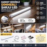 Hareket Sensörlü Led Işık 50 Cm Beyaz Renk Hareket Sensörlü Led Işık 50 Cm Beyaz Renk