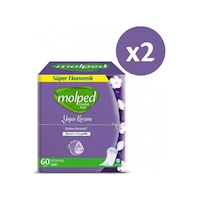 Molped Günlük Ped Süper Ekonomik Yoğun Koruma 60 Lı X 2 Adet PKT.MOLPED.026 Molped Günlük Ped Süper Ekonomik Yoğun Koruma 60 Lı X 2 Adet PKT.MOLPED.026