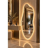 150x50 Dokunmatik Led Işıklı Asimetrik Boy Aynası Gün Işığı 150x50 Dokunmatik Led Işıklı Asimetrik Boy Aynası Gün Işığı