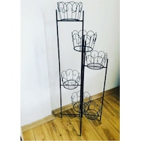 Dekoratif Metal Ferforje 5 Katlı Saksılık -Çiçeklik Dekoratif Metal Ferforje 5 Katlı Saksılık -Çiçeklik