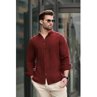 Madmext Bordo Basic %100 Pamuklu Uzun Kollu Erkek Gömlek E6761 Bordo Madmext Bordo Basic %100 Pamuklu Uzun Kollu Erkek Gömlek E6761 Bordo