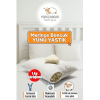 %100 Doğal Merinos Boncuk Kuzu Yünü Dolgulu Yastık 50 X 70 Cm Ebat 1000 Gram Beyaz %100 Doğal Merinos Boncuk Kuzu Yünü Dolgulu Yastık 50 X 70 Cm Ebat 1000 Gram Beyaz
