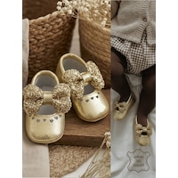 Denokids Kız Bebek Patik Hakiki Deri Gold Yumuşak Taban Ayakkabı 17-21 Numara Renkli Denokids Kız Bebek Patik Hakiki Deri Gold Yumuşak Taban Ayakkabı 17-21 Numara Renkli